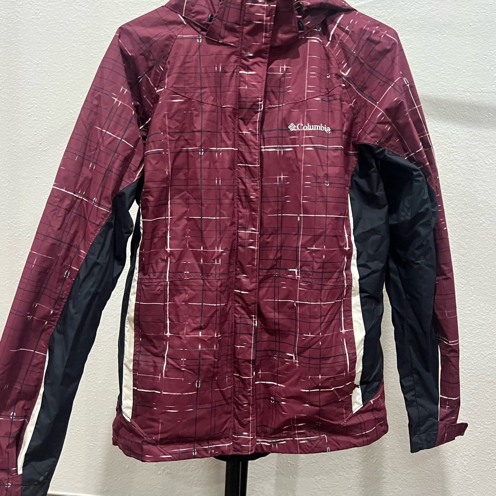 Columbia Maroon and Black Outdoor Jacket